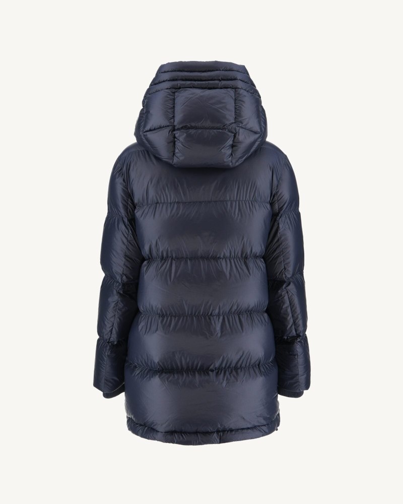 Navy JOTT Delhi Great Cold Hooded Women's Down Jackets | YFO-3636