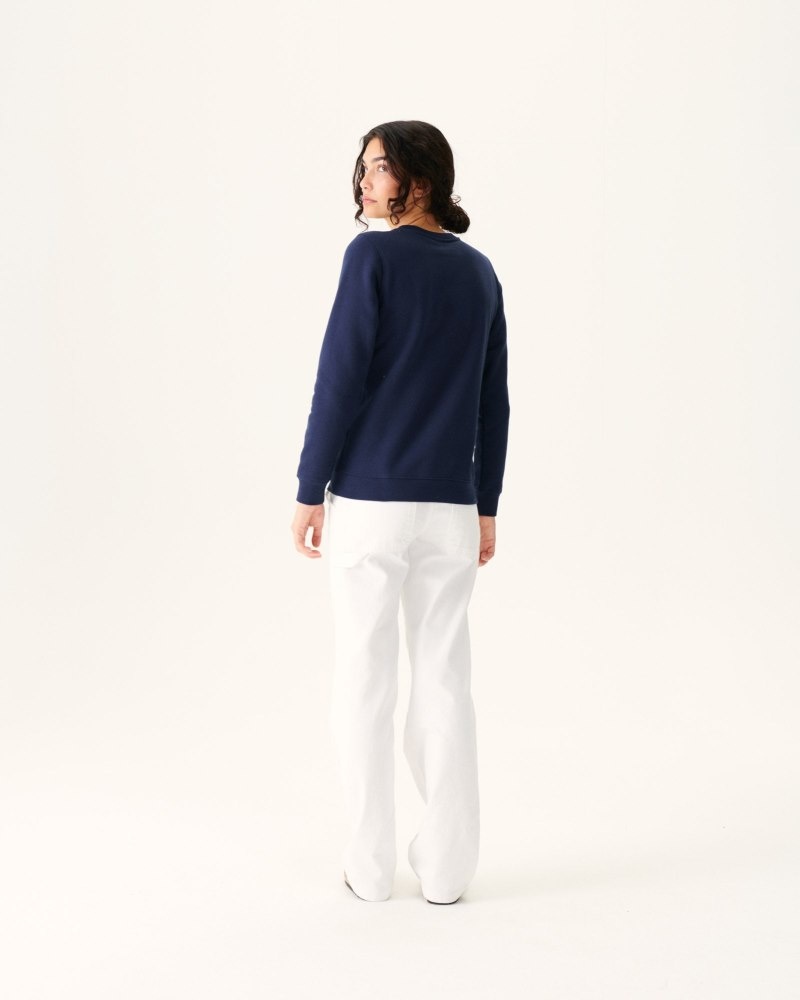 Navy JOTT Elvas Organic Cotton Women's Sweatshirts | YQE-3674