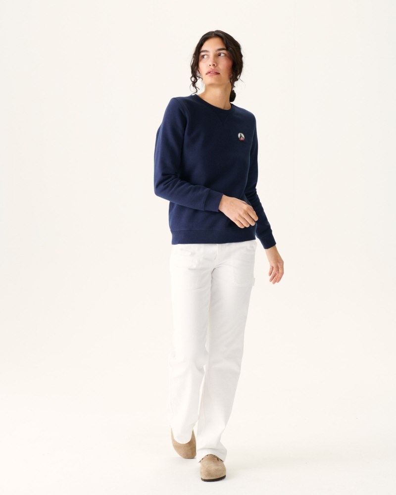 Navy JOTT Elvas Organic Cotton Women's Sweatshirts | YQE-3674