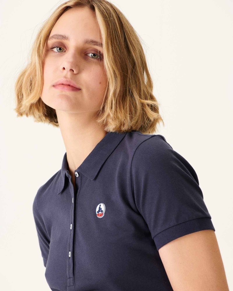 Navy JOTT Franca Women's Polo Shirts | EEA-0797