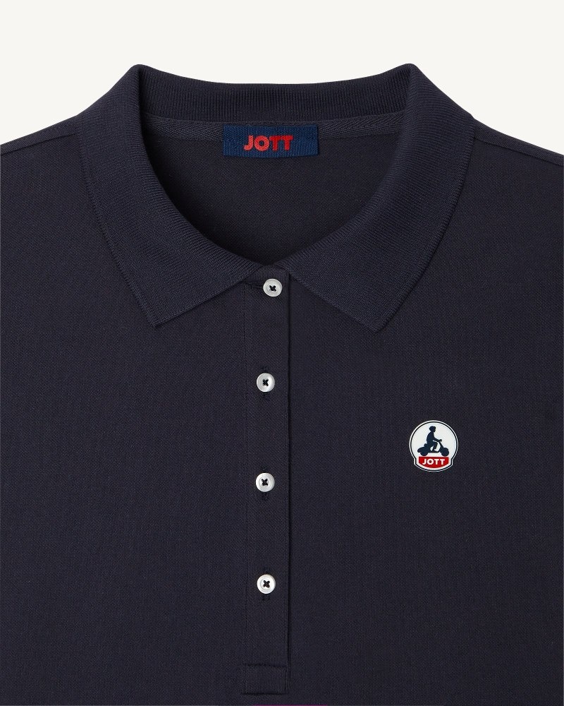 Navy JOTT Franca Women's Polo Shirts | EEA-0797