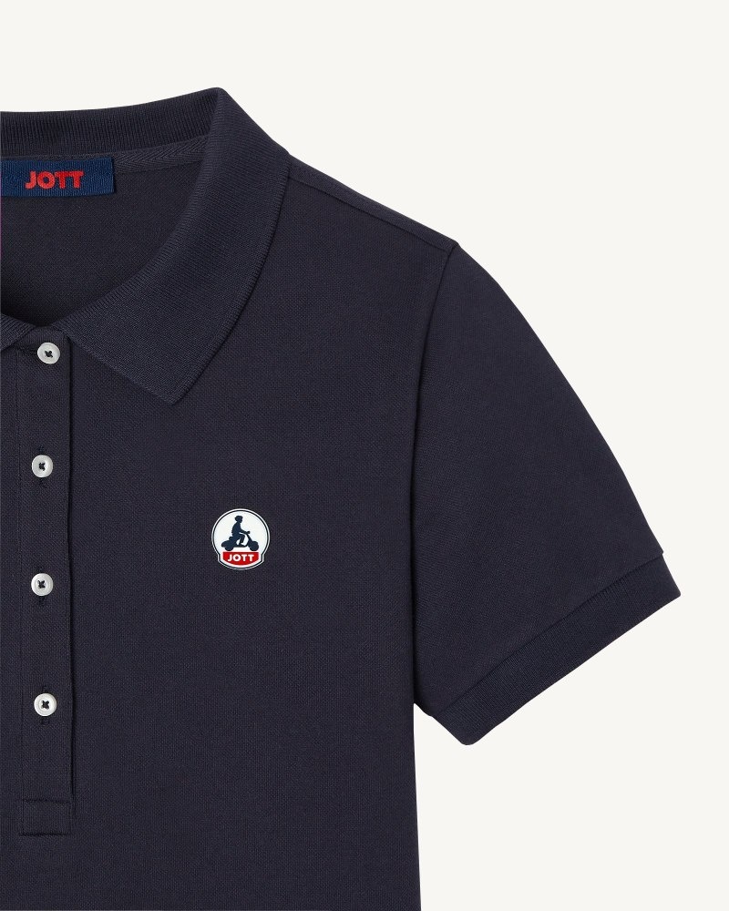 Navy JOTT Franca Women's Polo Shirts | EEA-0797