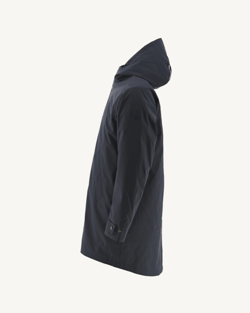 Navy JOTT Gobi Reversible 5-in-1 Hooded Men's Parka | WEN-8740