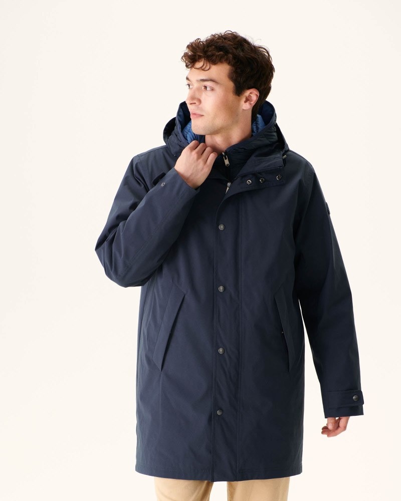 Navy JOTT Gobi Reversible 5-in-1 Hooded Men\'s Parka | WEN-8740