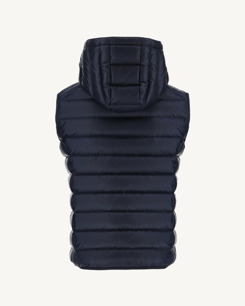 Navy JOTT Grand Cold Sleeveless Men's Down Jackets | MYZ-0969