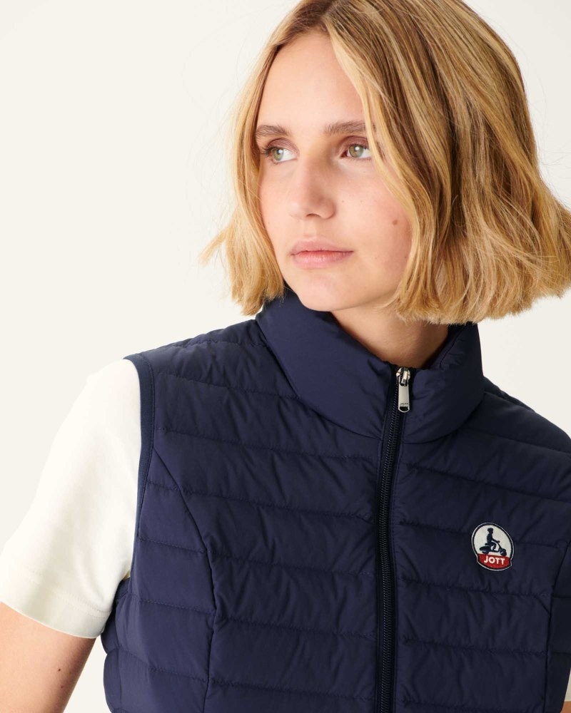 Navy JOTT Grenada Stretch Sleeveless Women's Down Jackets | YUP-6045