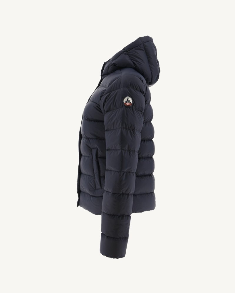 Navy JOTT Jane Straight Hooded Women's Puffer Jackets | XJG-5822