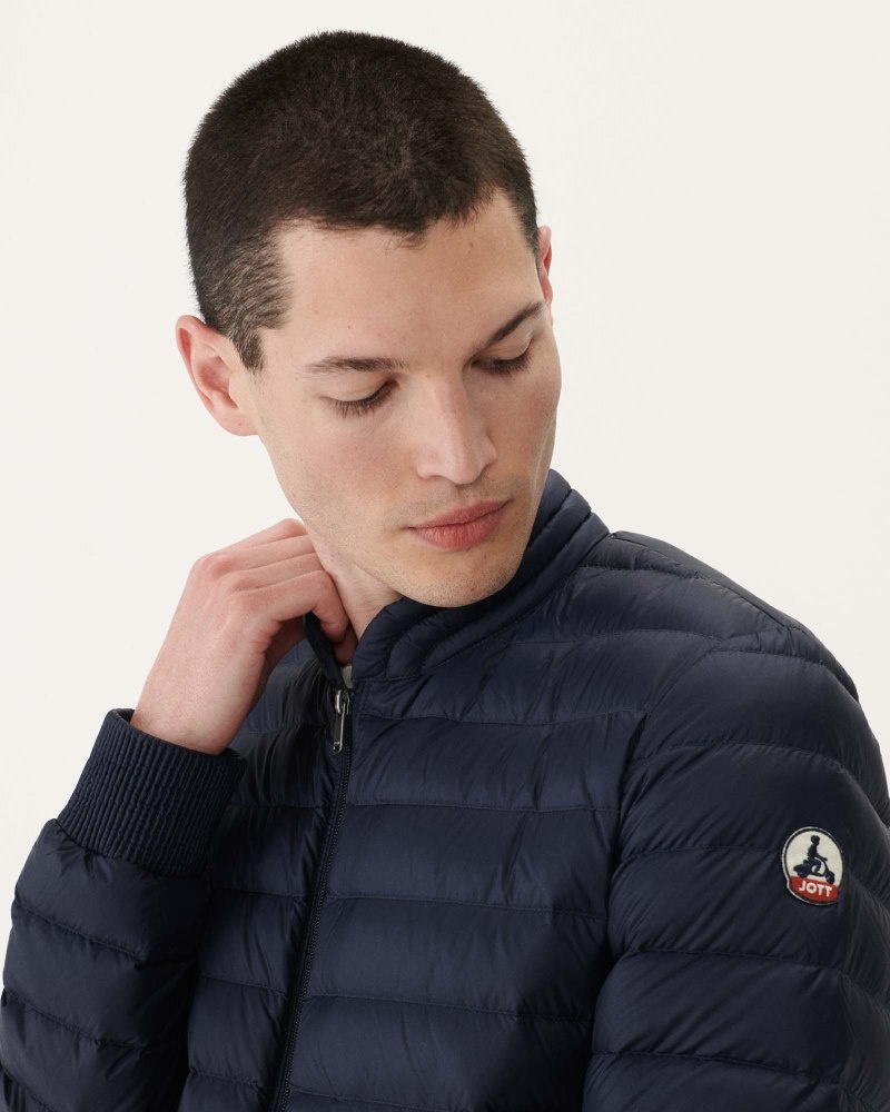 Navy JOTT Jordan Lightweight Men's Down Jackets | LIZ-6615