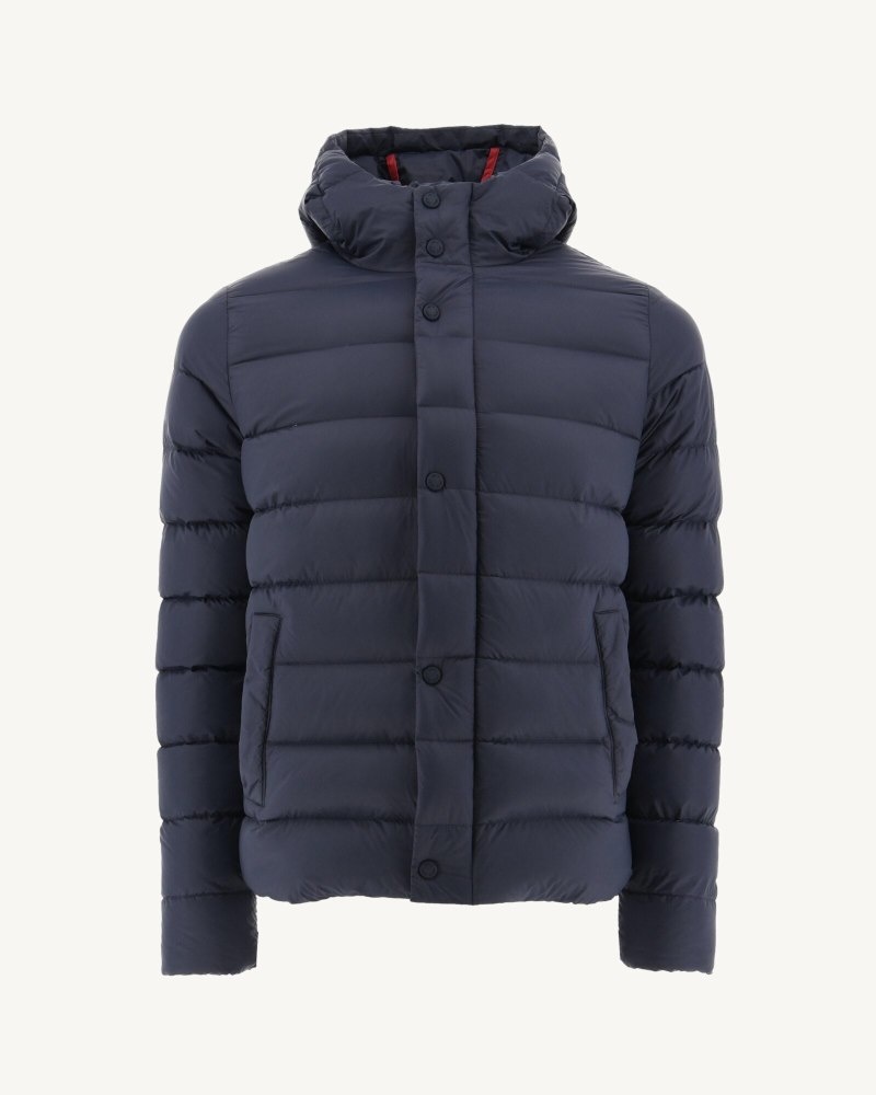 Navy JOTT Jorge Hooded Men's Puffer Jackets | AVC-1180