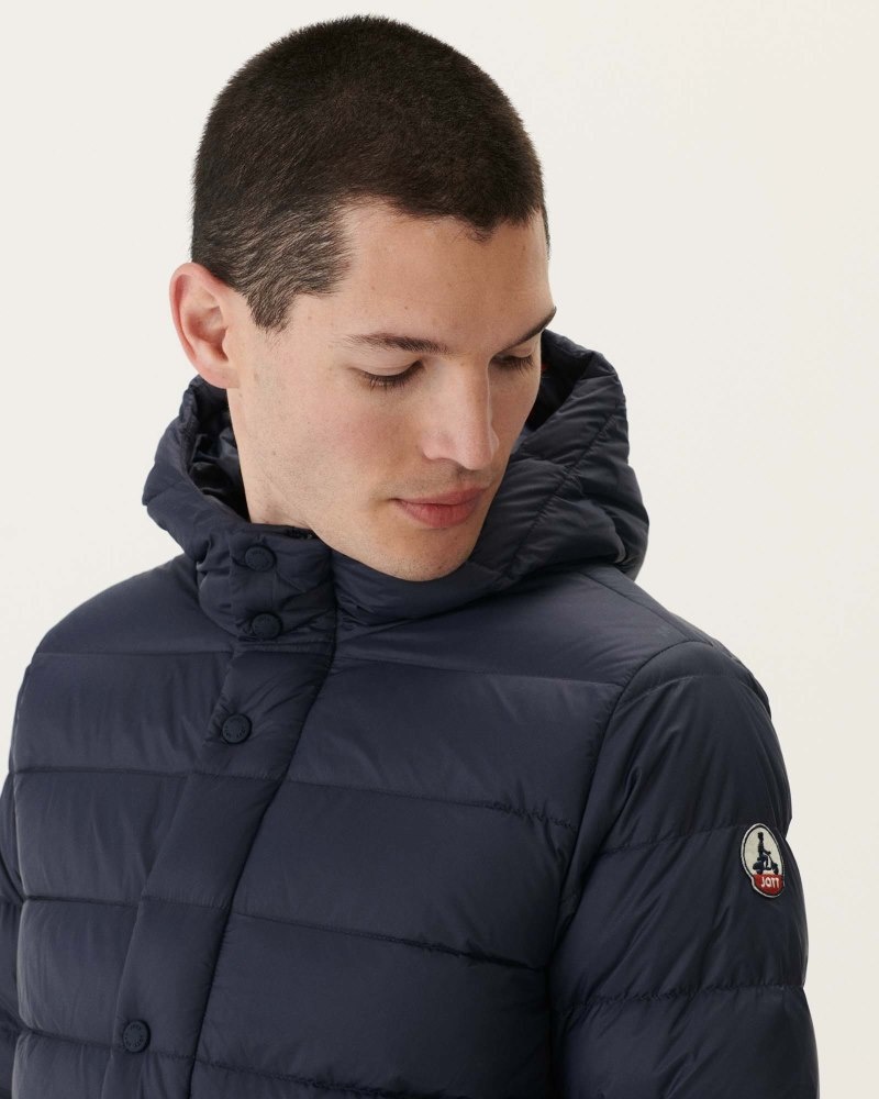 Navy JOTT Jorge Hooded Men's Puffer Jackets | AVC-1180