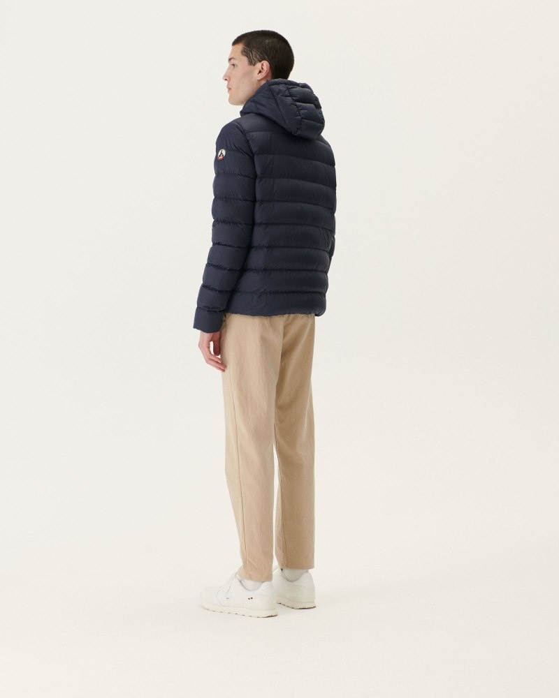 Navy JOTT Jorge Hooded Men's Puffer Jackets | AVC-1180