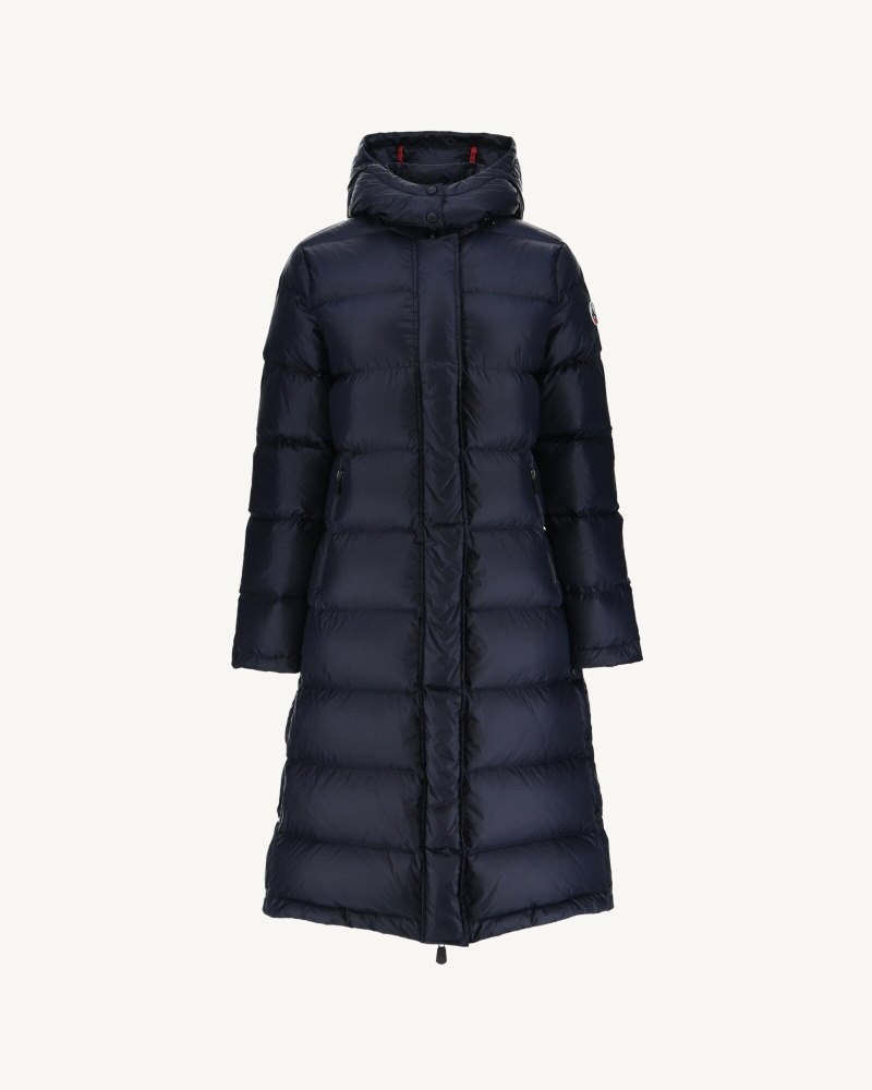 Navy JOTT Karachi Grand Cold Long Hooded Women's Down Jackets | UFD-8005