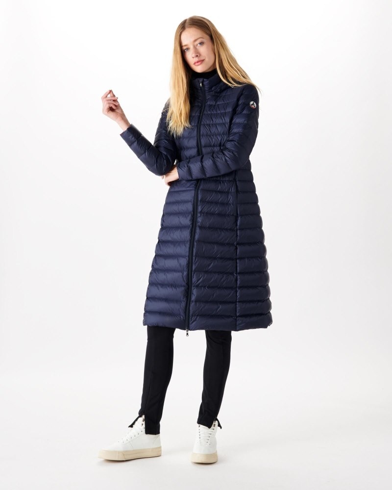 Navy JOTT Laurie Long And Light Women's Down Jackets | OJD-5157