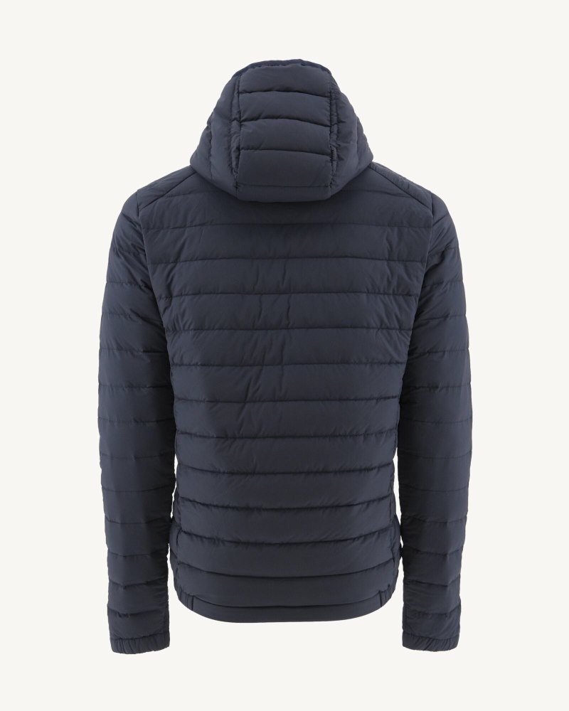 Navy JOTT Lenny Lightweight Hooded Men's Down Jackets | QCK-6863