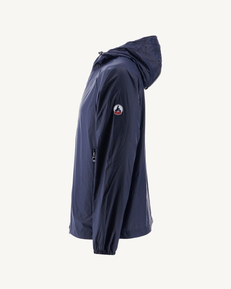 Navy JOTT Mistral Hooded Men's Windbreaker | TVG-6586