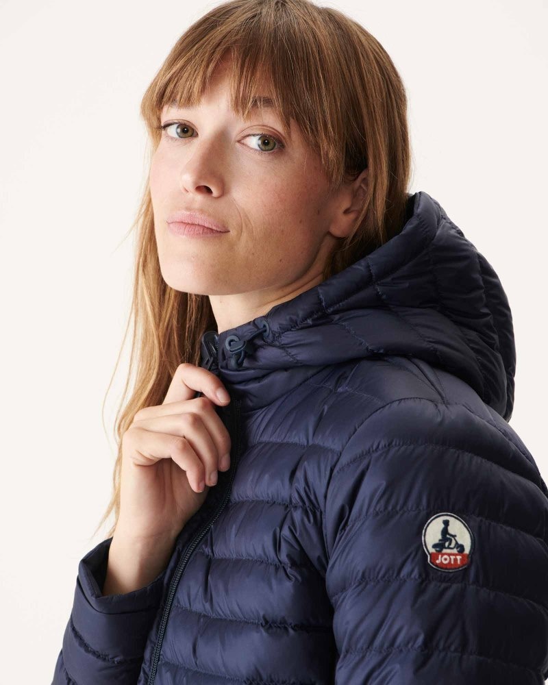 Navy JOTT Moscow Reversible Women's Down Jackets | URX-2186