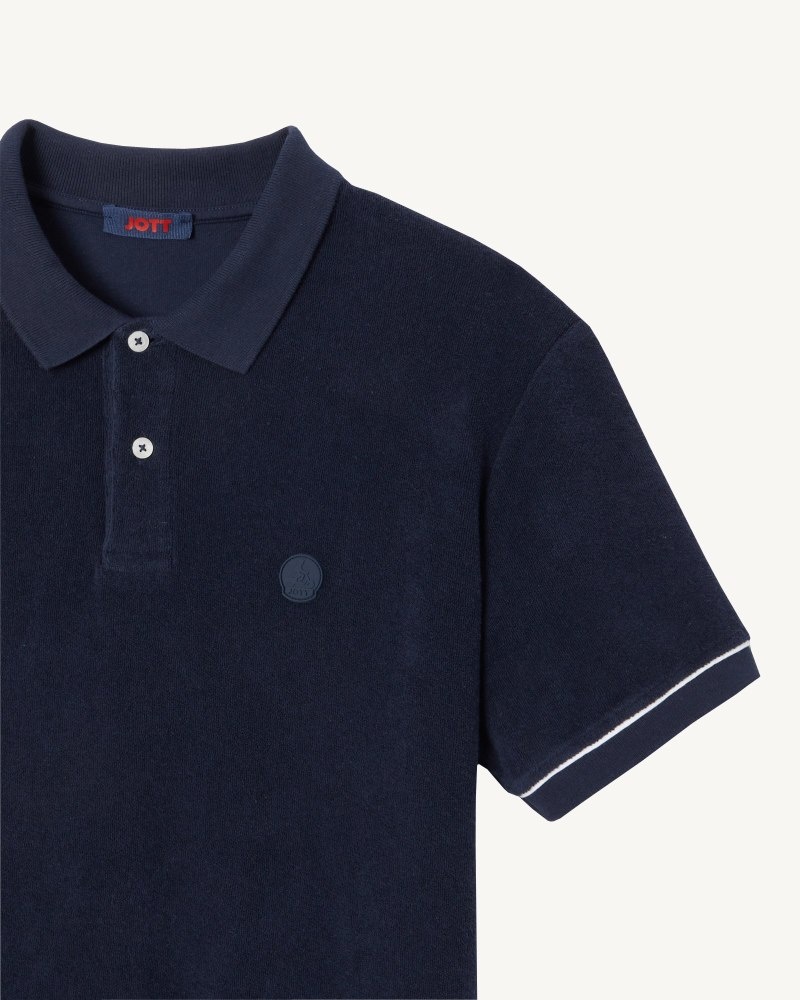 Navy JOTT Neil Men's Polo Shirts | YCC-9732