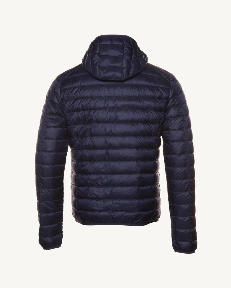 Navy JOTT Nico Lightweight Hooded Men's Down Jackets | XME-9727