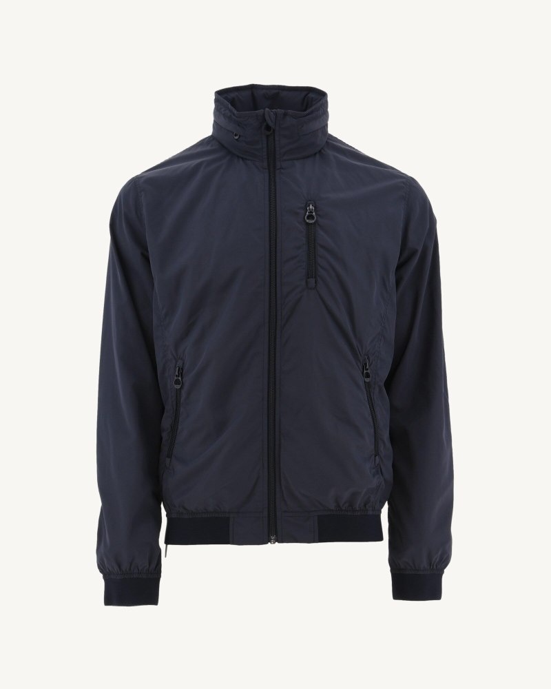 Navy JOTT Oregon Pocketable Hooded Men's Jackets | KQR-2009