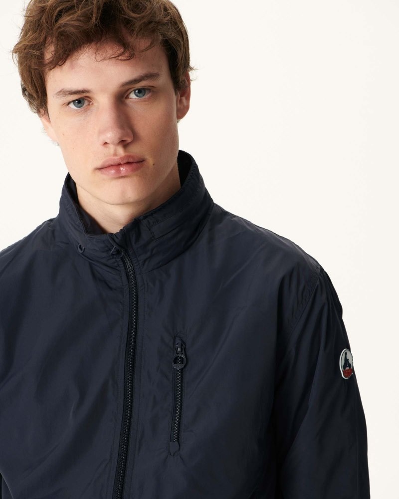 Navy JOTT Oregon Pocketable Hooded Men's Jackets | KQR-2009