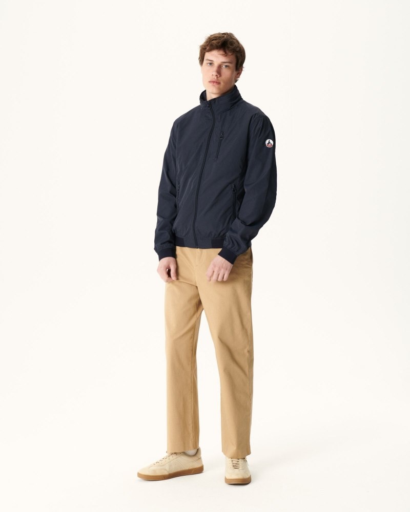 Navy JOTT Oregon Pocketable Hooded Men's Jackets | KQR-2009