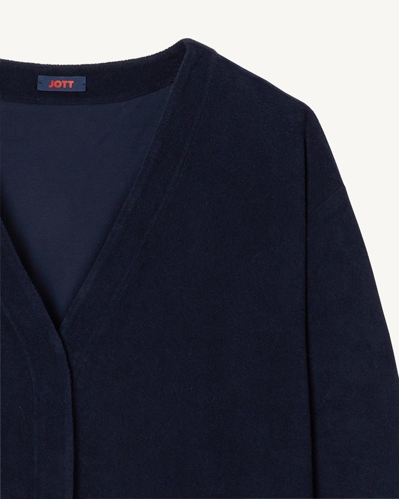 Navy JOTT Pamplona Long Sleeve Women's Cardigan | MHC-2868