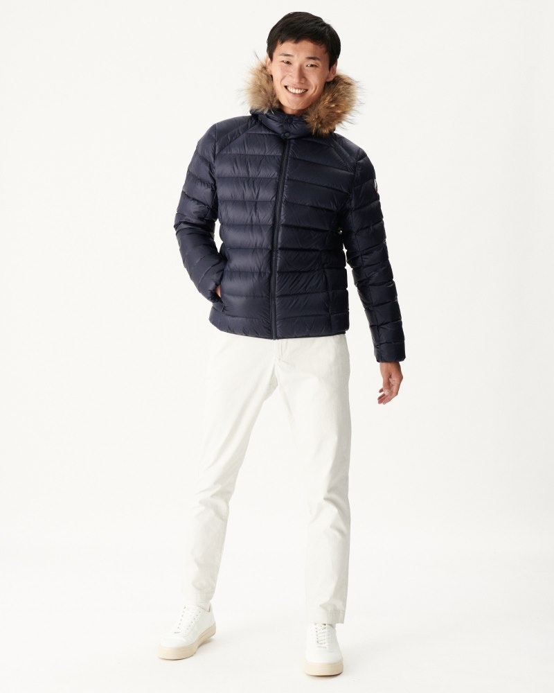 Navy JOTT Prestige Extreme Cold Men's Down Jackets | BMS-0276