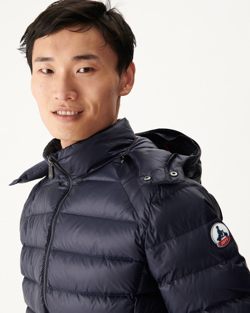 Navy JOTT Prestige Extreme Cold Men's Down Jackets | BMS-0276