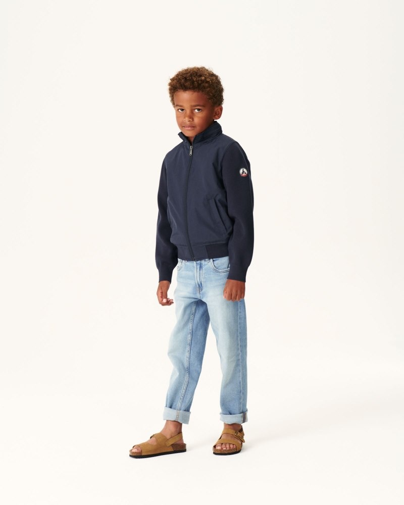 Navy JOTT Real Light Hooded Kids' Jackets | RUE-5209