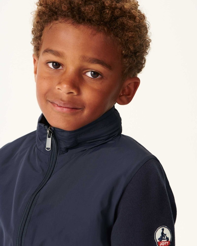 Navy JOTT Real Light Hooded Kids' Jackets | RUE-5209