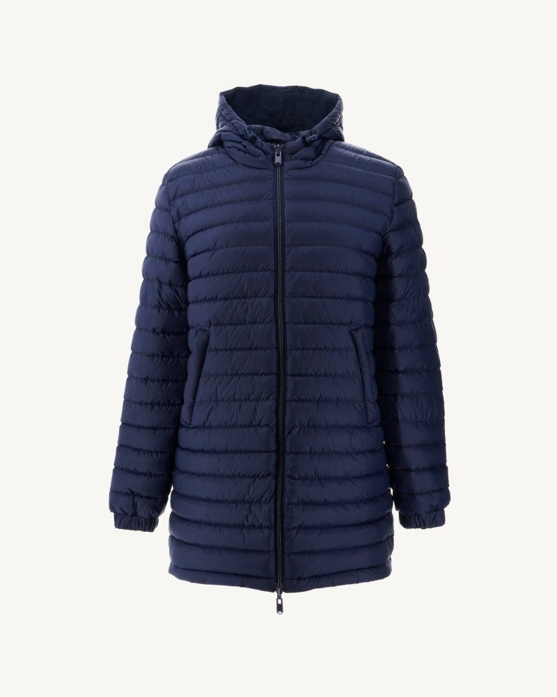 Navy JOTT Roma Reversible Long Women's Down Jackets | UNG-6892