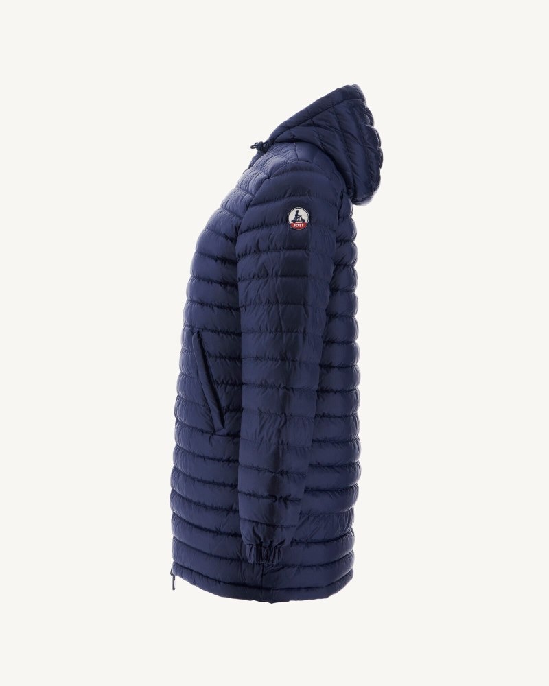 Navy JOTT Roma Reversible Long Women's Down Jackets | UNG-6892