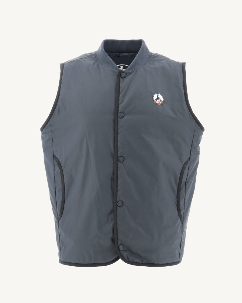 Navy JOTT Roskilde Sleeveless Men's Jackets | CWJ-8645