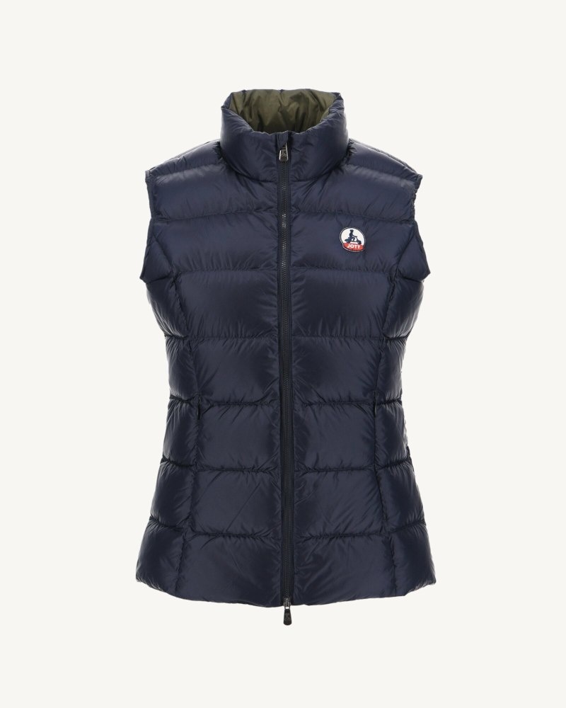 Navy JOTT Sab Grand Cold Sleeveless Women's Down Jackets | NXG-2271