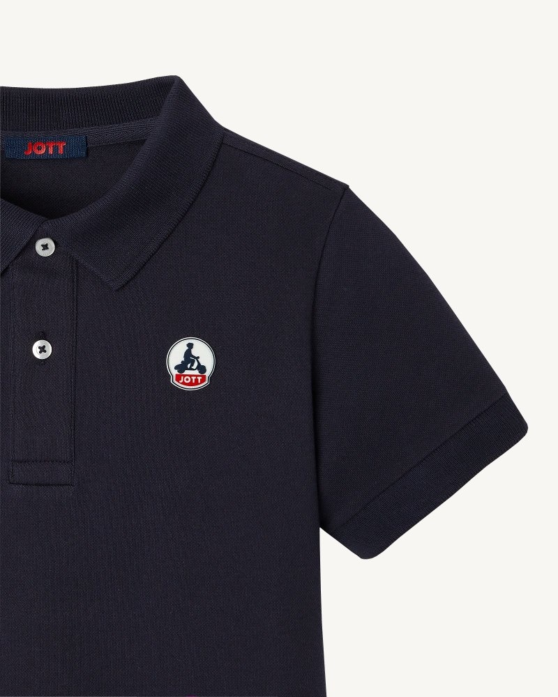 Navy JOTT Salvador Kids' Polo Shirts | LWC-6324