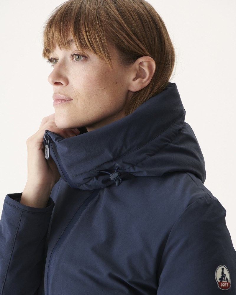 Navy JOTT Siberian Hooded Women's Puffer Jackets | MOY-6036