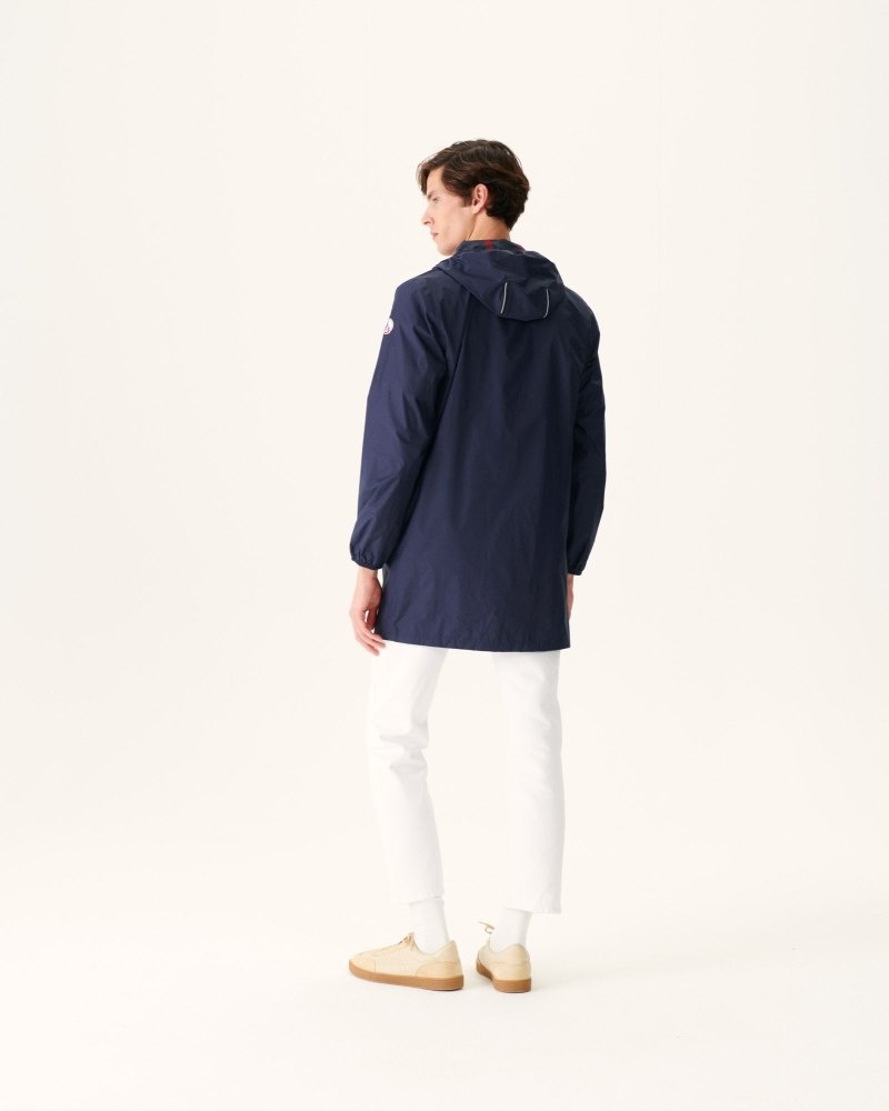 Navy JOTT Stockholm Pocketable Men's Rain Coats | HMX-7180