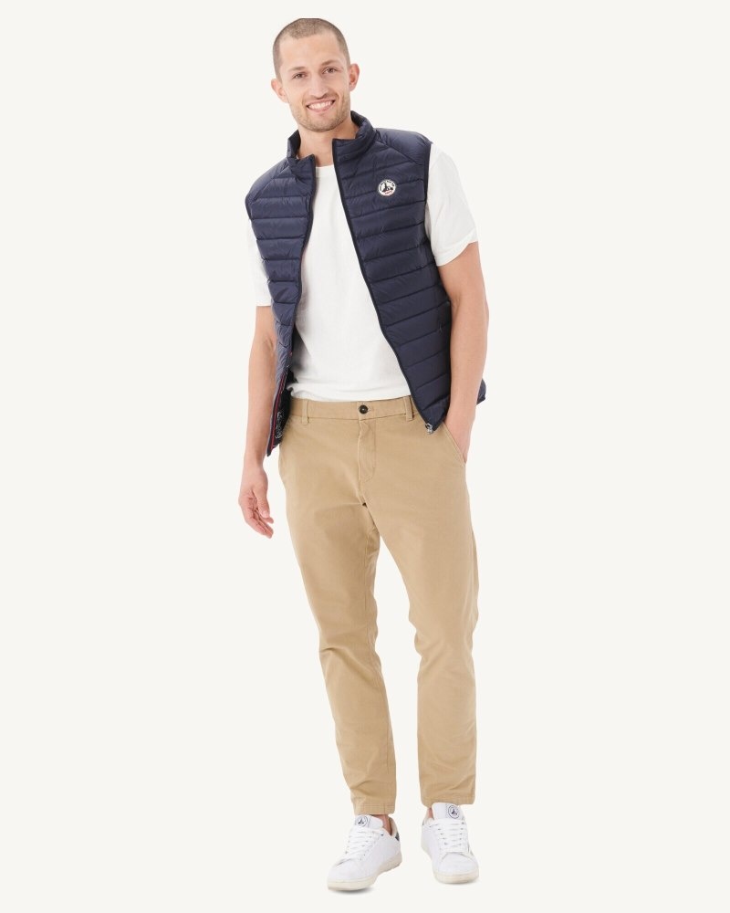 Navy JOTT Tom Sleeveless Men's Down Jackets | OBC-7116