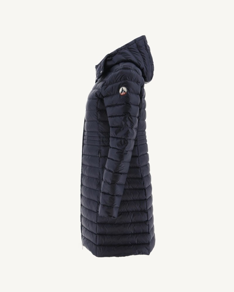 Navy JOTT Vero Long Hooded Women's Puffer Jackets | MHA-1805