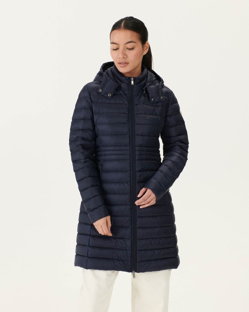 Navy JOTT Vero Long Hooded Women\'s Puffer Jackets | MHA-1805