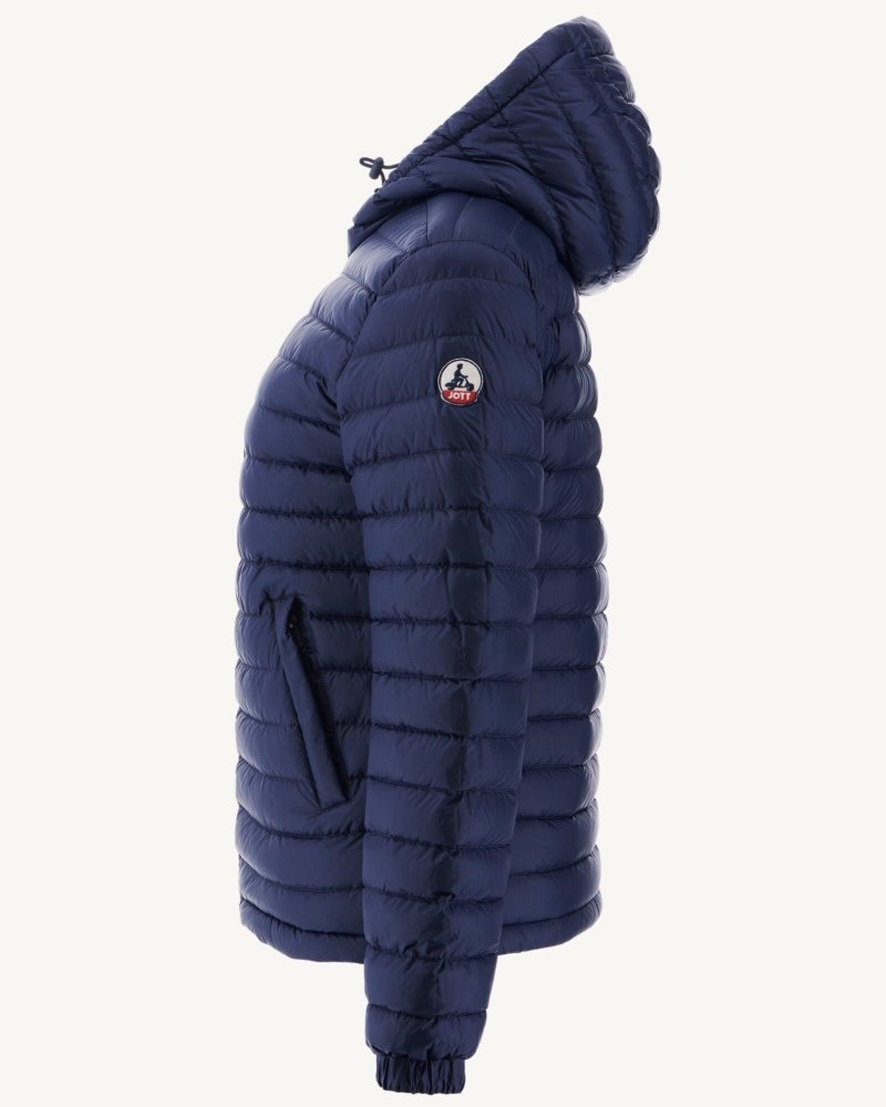 Navy JOTT Vienne Reversible Hooded Women's Puffer Jackets | GCI-8372