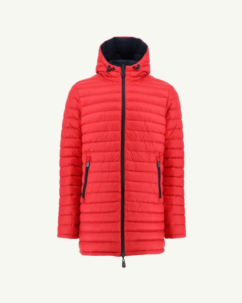 Navy / Red JOTT Reversible Amsterdam Men's Down Jackets | MQS-7374