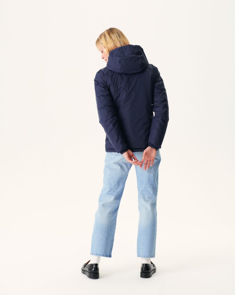 Navy / Rose JOTT Vienne Reversible Hooded Women's Down Jackets | WJD-1984