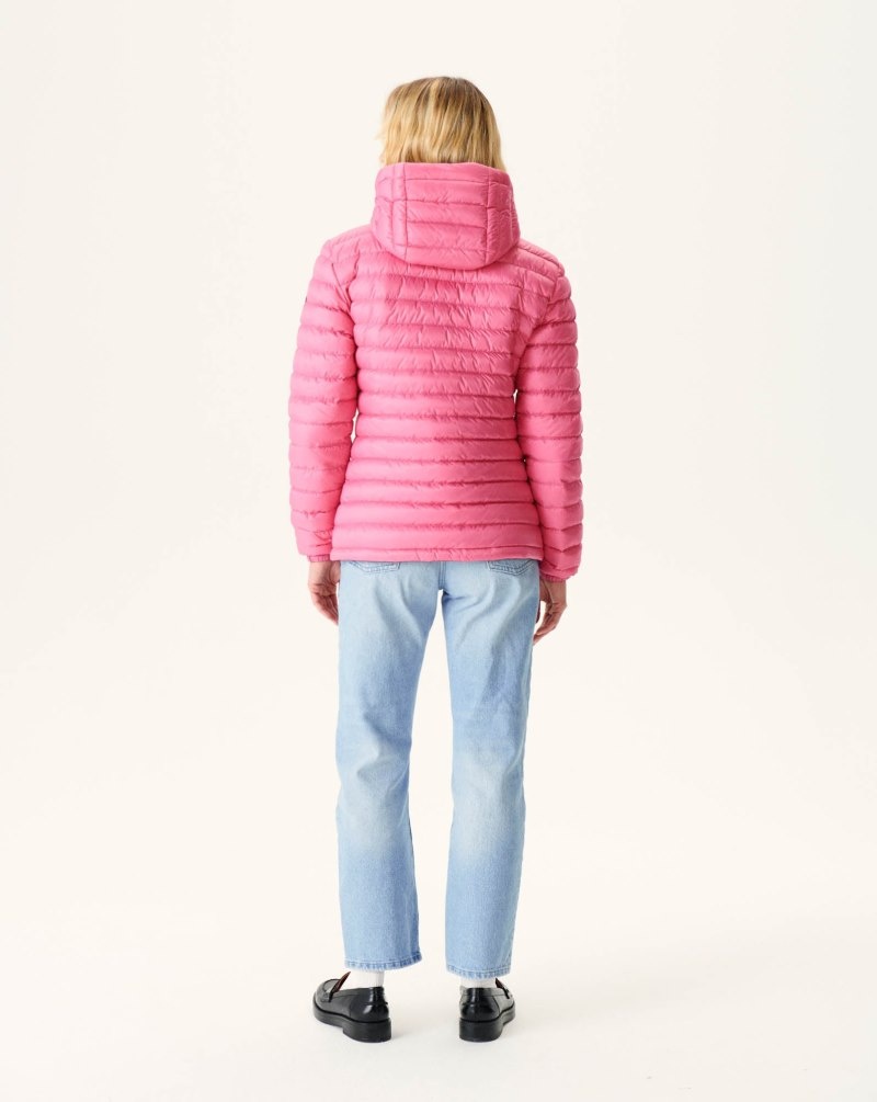 Navy / Rose JOTT Vienne Reversible Hooded Women's Down Jackets | WJD-1984