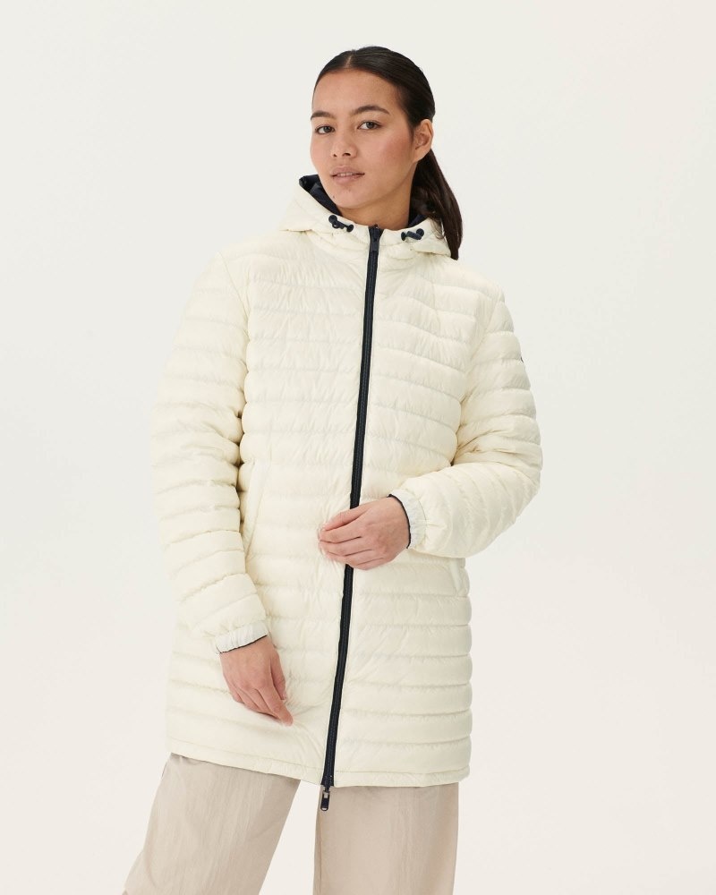 Navy / White JOTT Roma Long Reversible Women's Down Jackets | GVR-6675