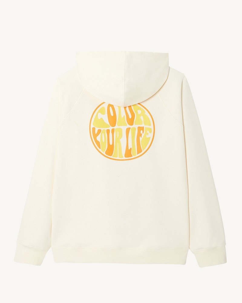 Off-white JOTT Bispo Organic Cotton Men's Sweatshirts | ZQC-5375