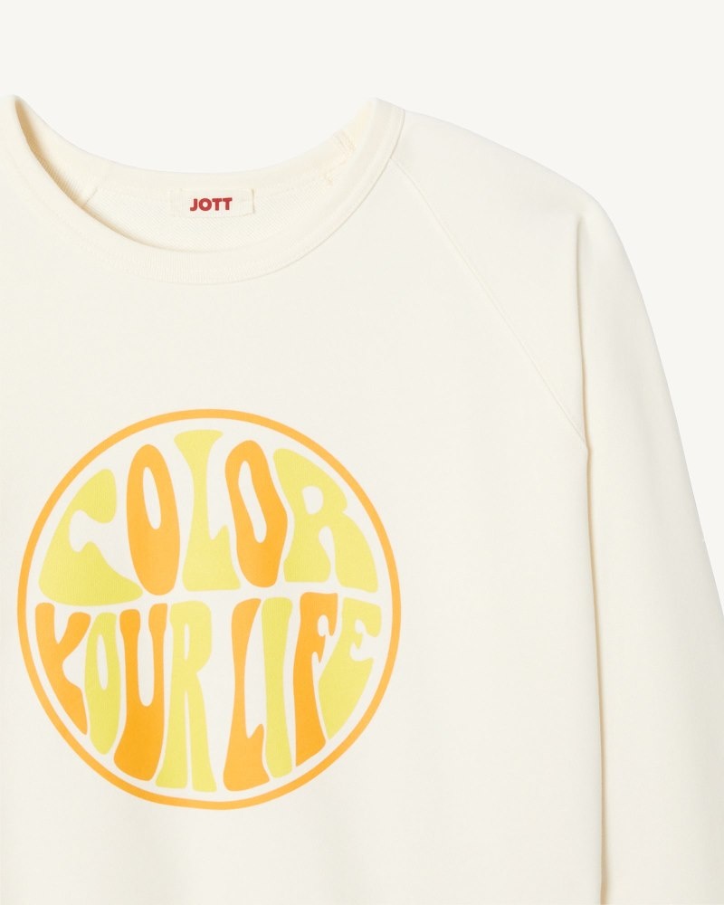 Off-white JOTT Camino Organic Cotton Men's Sweatshirts | SQC-6043