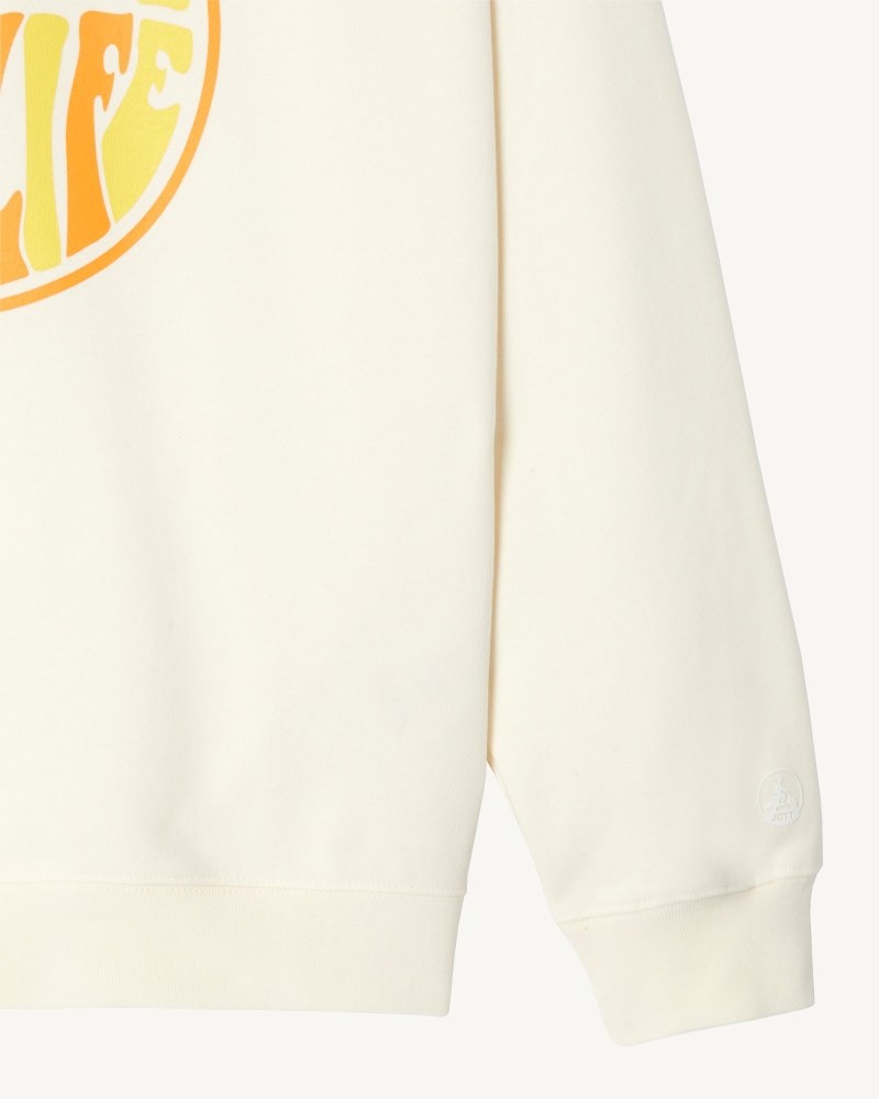 Off-white JOTT Camino Organic Cotton Men's Sweatshirts | SQC-6043