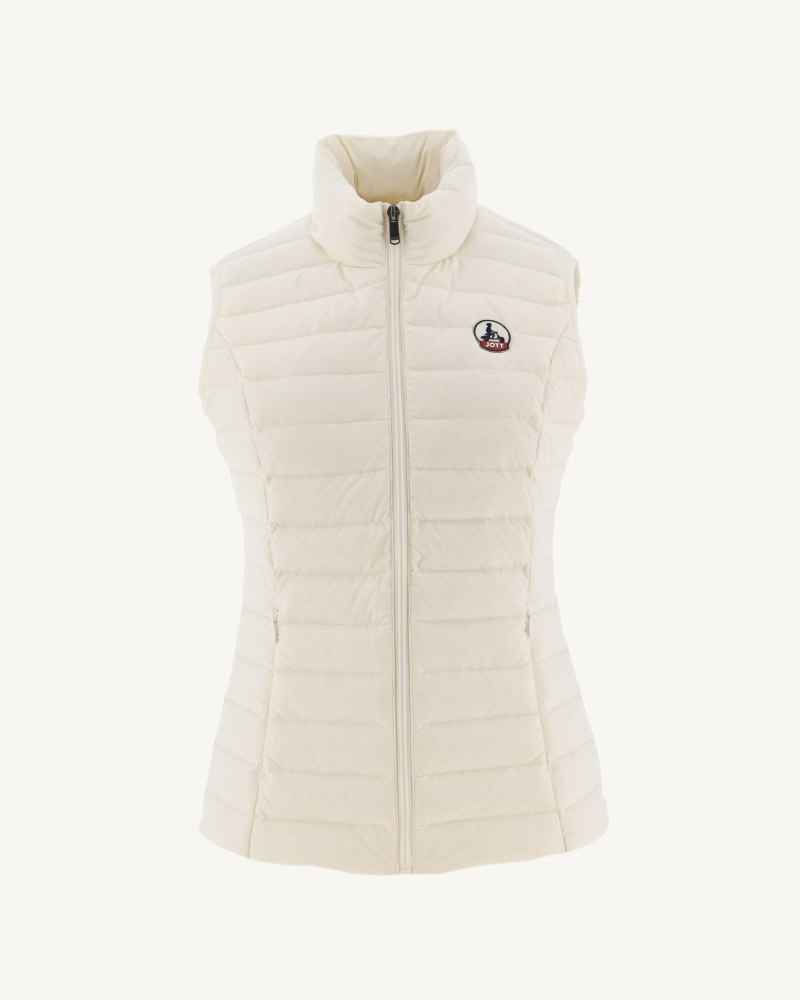 Off-white JOTT Grenada Stretch Sleeveless Women's Down Jackets | XFO-3114