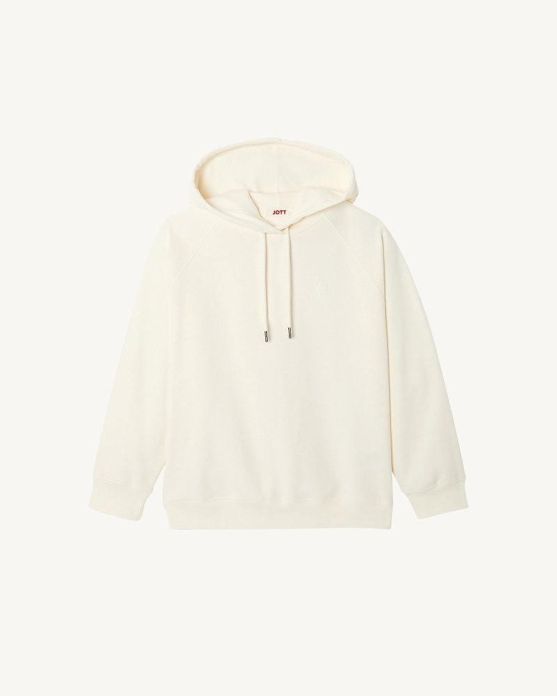 Off-white JOTT Monteria Hooded Fleece Women's Sweatshirts | BNX-8030